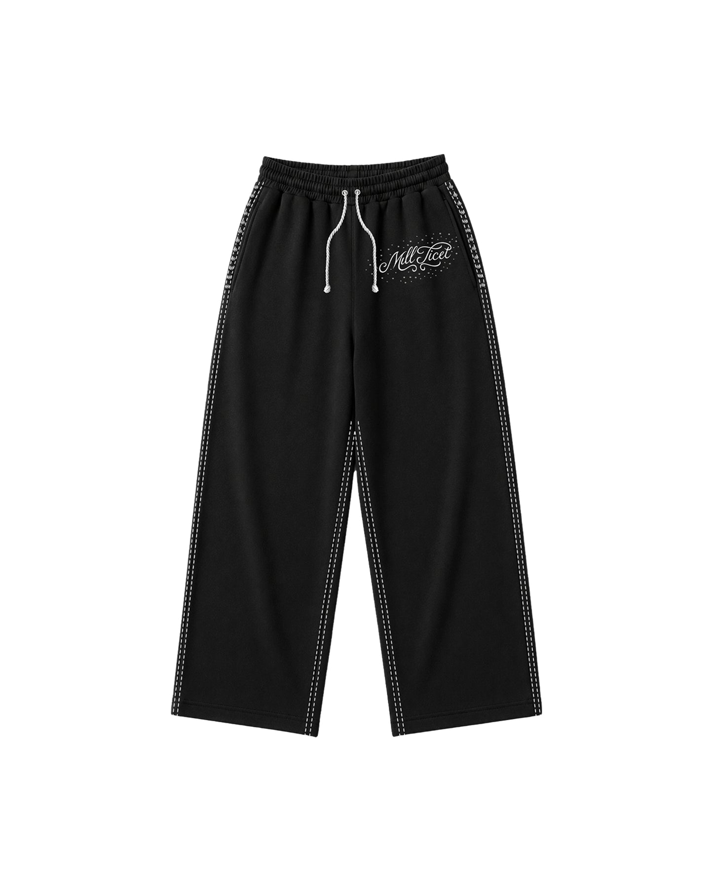 Stitched rhinestone pants