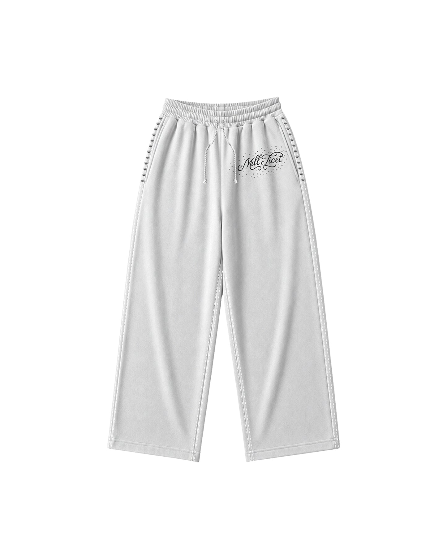 Stitched rhinestone pants