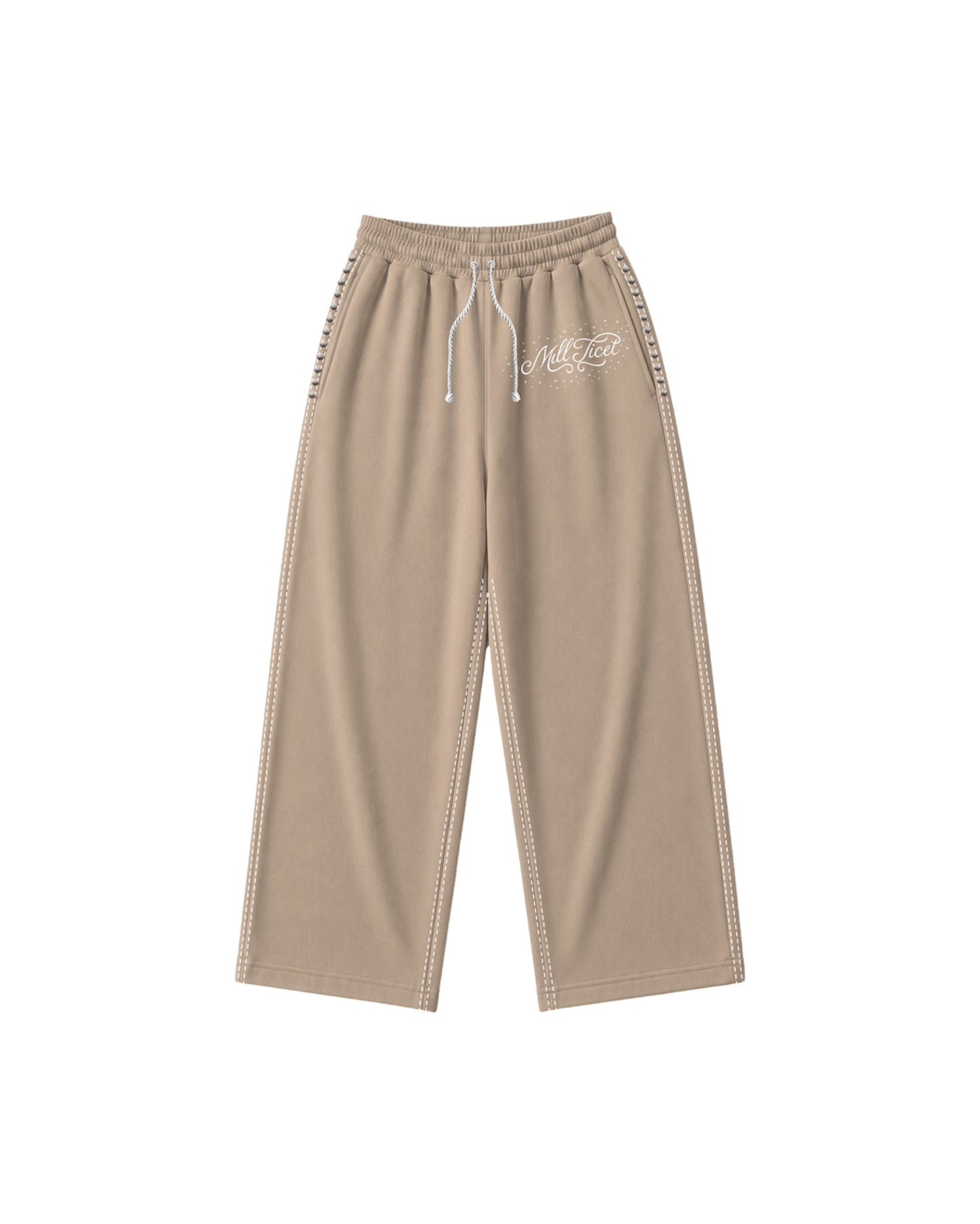 Stitched rhinestone pants